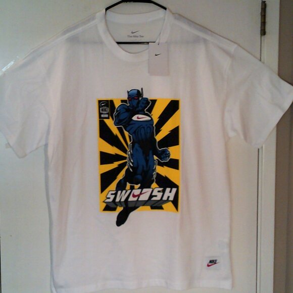 NEW NIKE SPORTWEAR "Superhero Max90 Tee" MEN'S WHITE T-SHIRT L HJ3672-100 - Picture 1 of 8